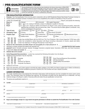 Fill Out Your Aar Prequal Form