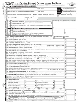Fill Out Your Arizona 140Py Form