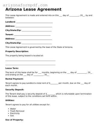 Attorney-Verified Lease Agreement Document for the State of Arizona