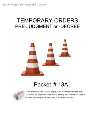Fill Out Your Arizona Temporary Orders Form