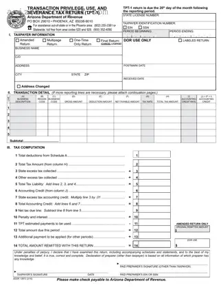 Fill Out Your Az Tpt 1 Form